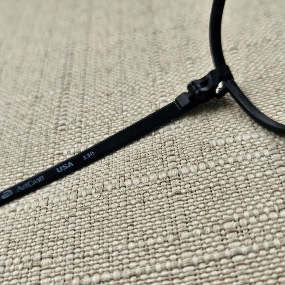 USA Artcraft Men Glasses Frame Metal Black Tone JS 52[]22 130 Eyeglasses Frame - Picture 9 of 12